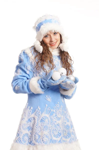 Cute snow maiden portrait — Stock Photo, Image