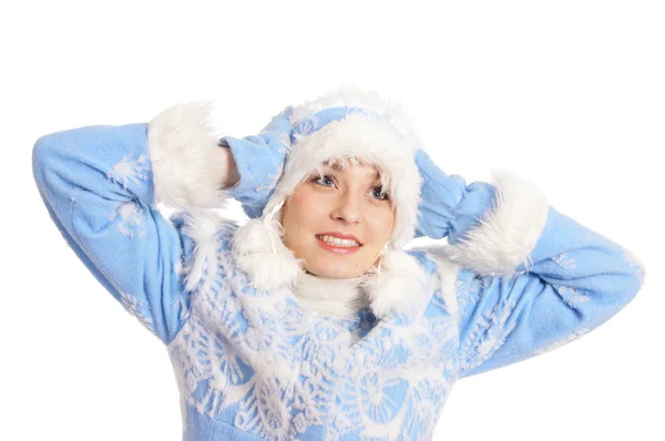 Blue snow maiden — Stock Photo, Image