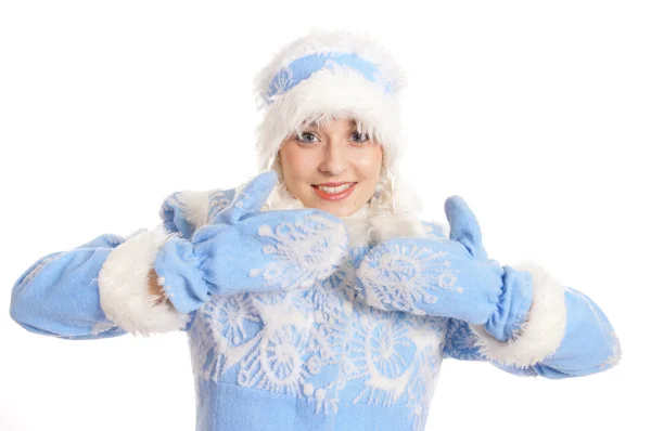 Retrato de donzela de neve azul — Fotografia de Stock