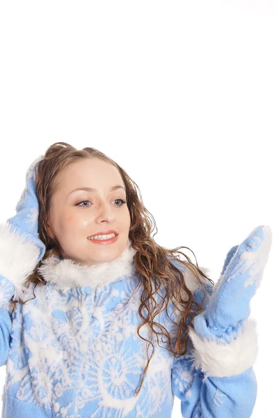 Vackra snow maiden — Stockfoto
