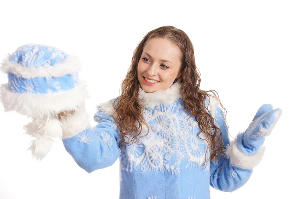 Linda doncella de nieve —  Fotos de Stock