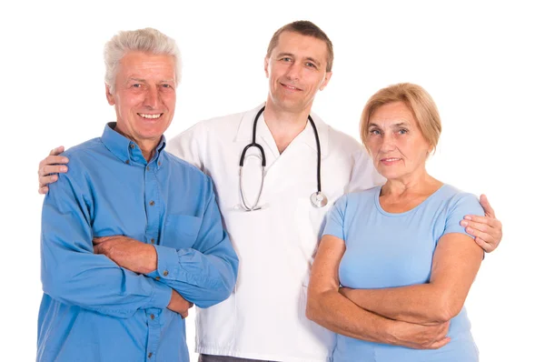 Arts met oude patiënten — Stockfoto