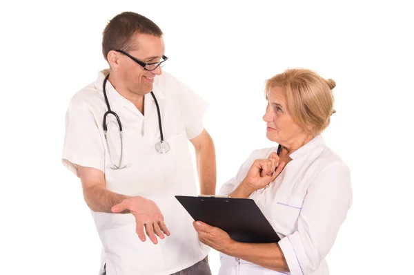 Two doctors speaking — Stock Photo, Image