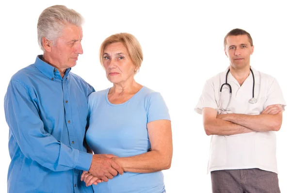 Doctor with old patients — Stock Photo, Image