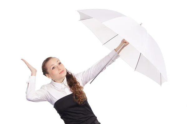 Girl with umbrella — Stock Photo, Image