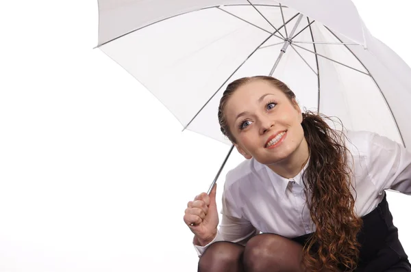 少女と傘 — ストック写真