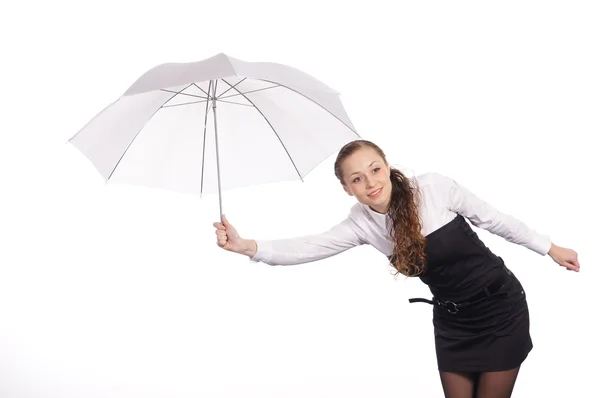 Chica y paraguas —  Fotos de Stock