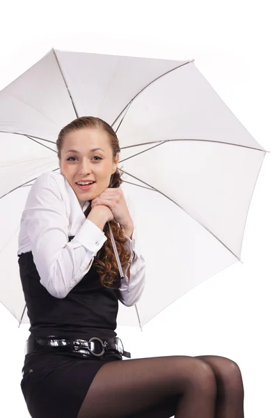 Chica y un paraguas —  Fotos de Stock