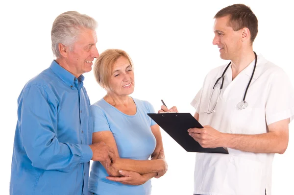 Doctor with patients — Stock Photo, Image