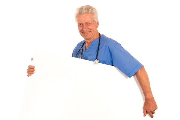 Доктор с доской — стоковое фото