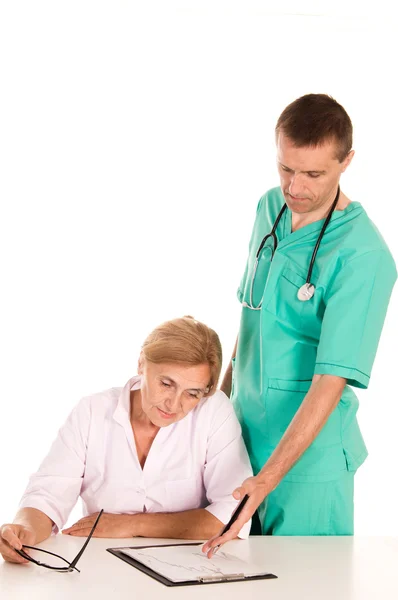 Dos doctores posando — Foto de Stock