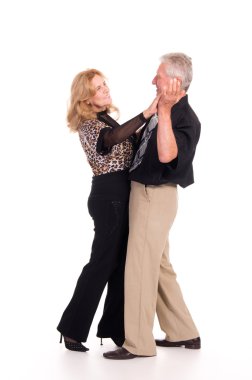 Aged couple dancing clipart