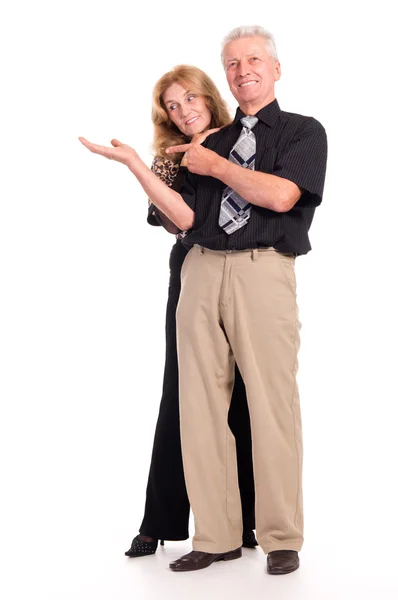 Aged couple standing — Stock Photo, Image