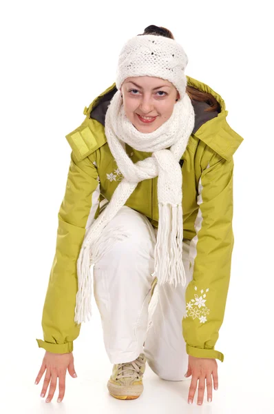 Дівчина з шарфиком — стокове фото