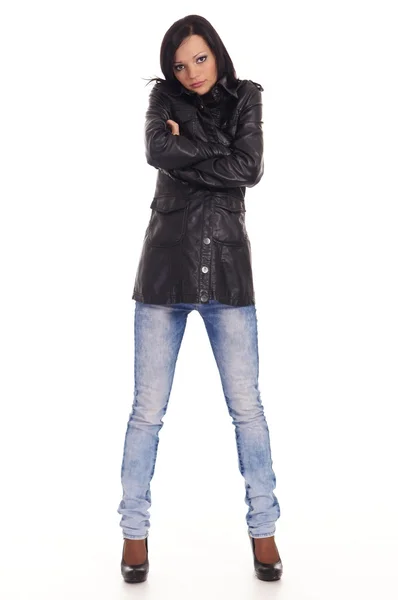 Ceketi giyen kız — Stok fotoğraf
