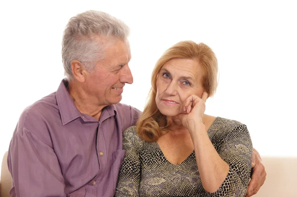Portret van de bejaarde echtpaar — Stockfoto