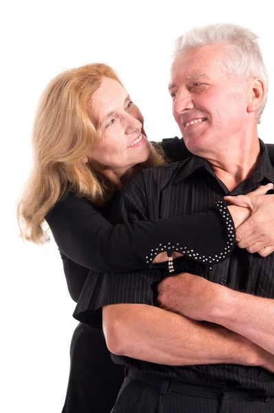 Älteres Paar auf weiß — Stockfoto