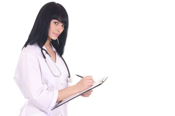 Cute doctor on white — Stock Photo, Image