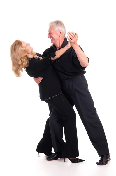 Dans eden yaşlı çift — Stok fotoğraf