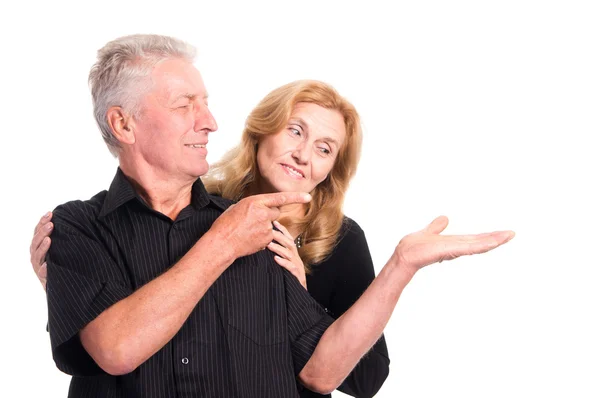 Elderly couple posing — Stock Photo, Image