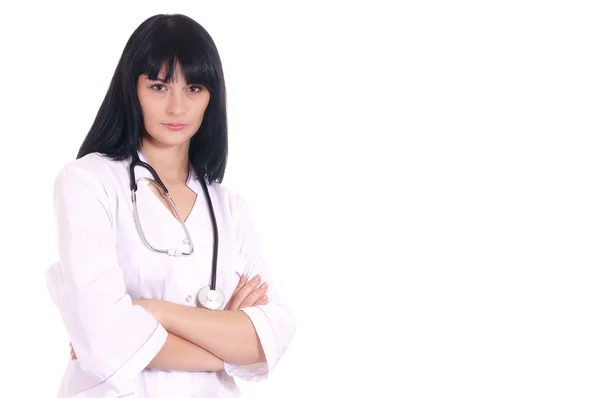 Cute doctor on white — Stock Photo, Image