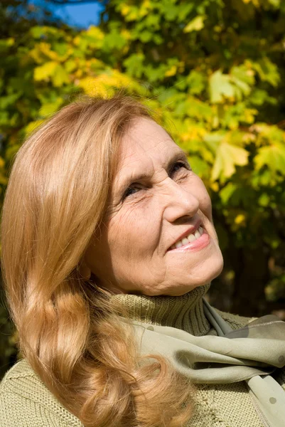 Stock image Elderly woman at park