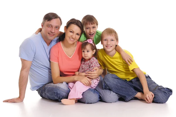 Cute family portrait — Stock Photo, Image
