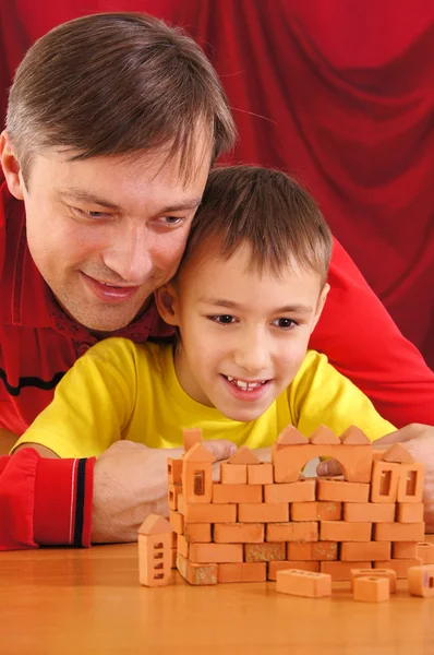 Dad playing with son — Stock Photo, Image