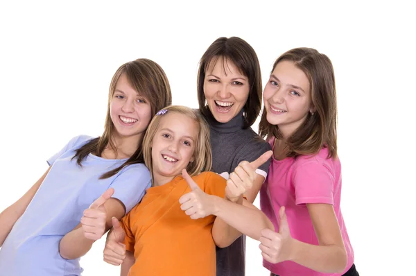 Mom with girls — Stock Photo, Image