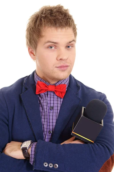 stock image Boy and microphone