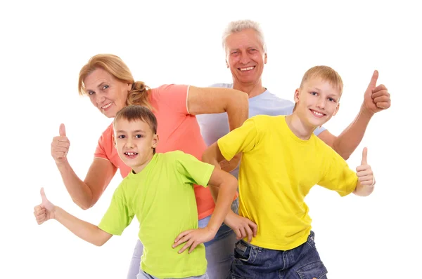 Glückliche Kinder und Großeltern — Stockfoto