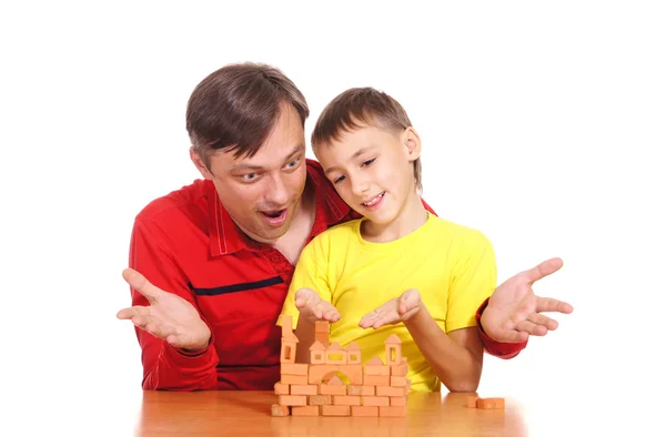 Táta a syn si hrají — Stock fotografie