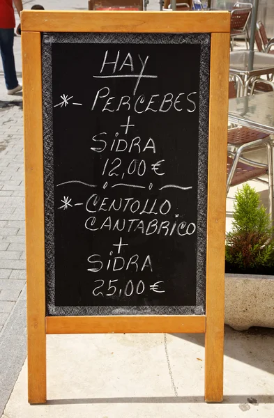 Pt menu asturias — Fotografia de Stock