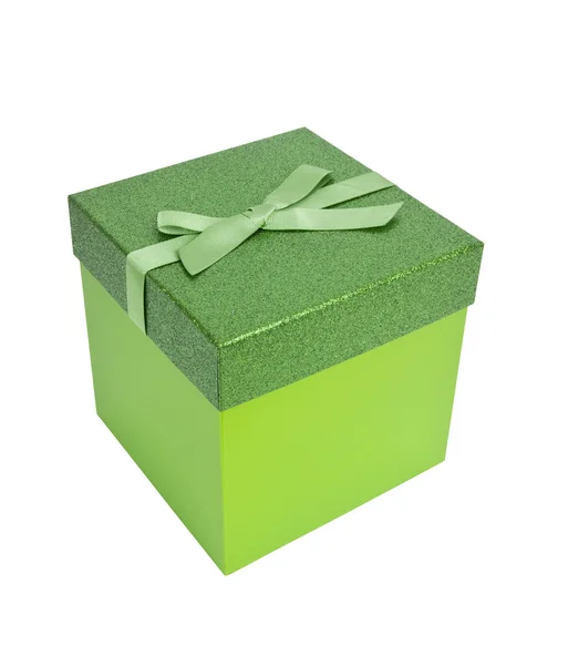 绿色圣诞礼物 — 图库照片