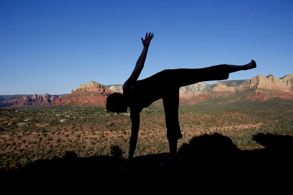 Yoga i sedona — Stockfoto