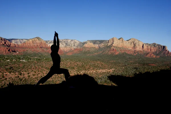 Yoga i sedona — Stockfoto