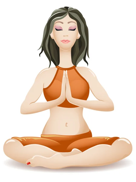 Practicar yoga — Vector de stock