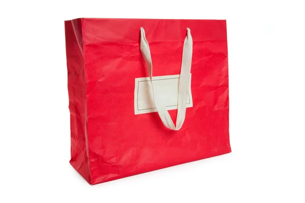 Piros bevásárló táska — Stock Fotó