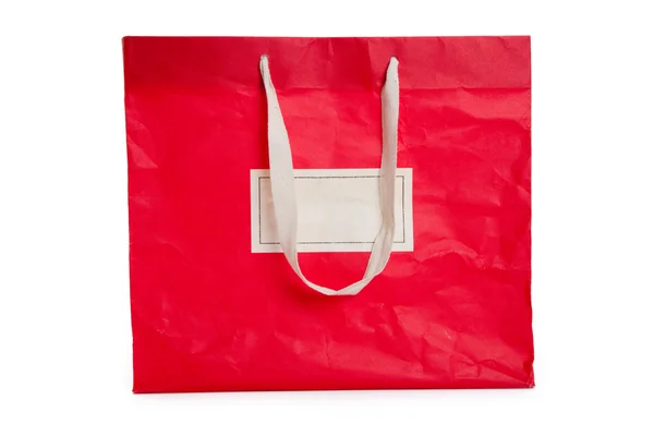 Kırmızı alışveriş çantası — Stok fotoğraf