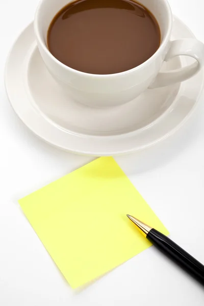 커피 한잔과 노트 — 스톡 사진