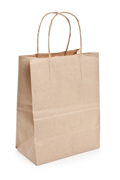 Καφέ χαρτί τσάντα για ψώνια — Φωτογραφία Αρχείου