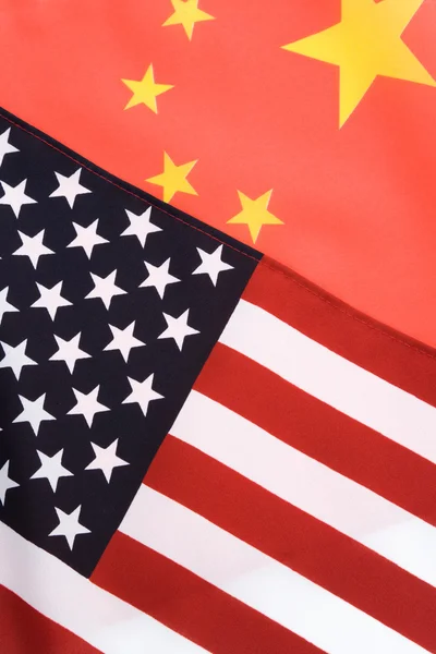 Flaga Chin i usa — Zdjęcie stockowe