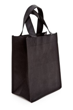 siyah yeniden kullanılabilir alışveriş çantası