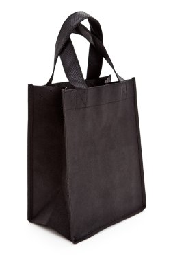 Black reusable shopping bag clipart