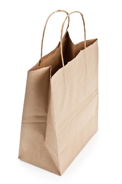 Barna papír bevásárló táska — Stock Fotó