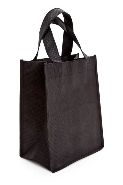 Black reusable shopping bag — Stock Photo, Image