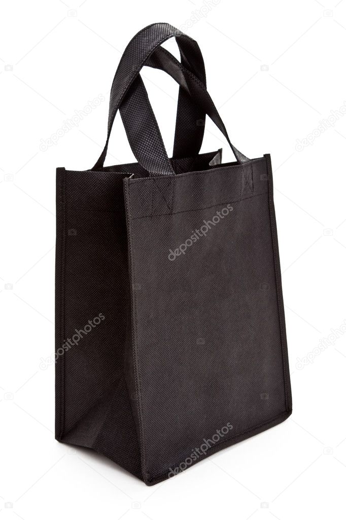 Black reusable shopping bag