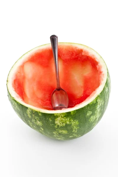 Watermeloen kom en lepel — Stockfoto