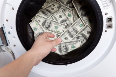 Money laundry clipart