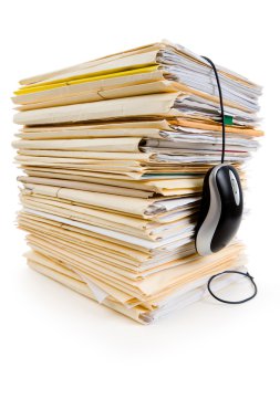 File Stack and Computer Mouse clipart